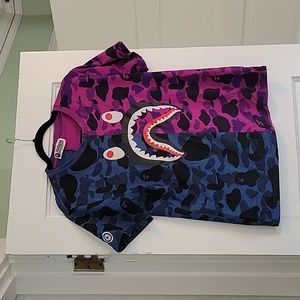 Bape Bathing Ape Camo Half Two tone t shirt - M